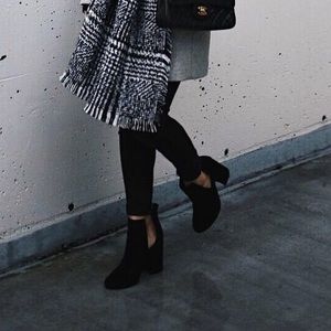 Steve Madden suede Naomi cutout booties